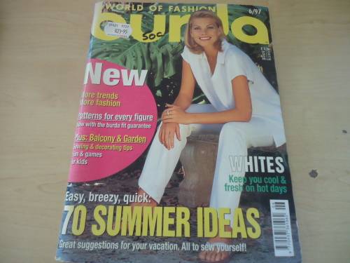 BURDA - MODERN FASHION MAGAZINE JUNE 1997-ALL PATTERNS & INSTRUCTIONS INC 104 PG