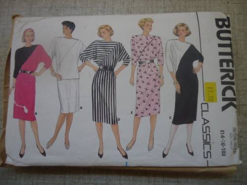 BUTTERICK PATTERN 3460 DRESS, TOP & SKIRT SIZES 14 + 16 + 18 COMPLETE & UNCUT