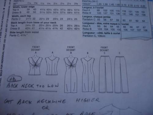 BUTTERICK PATTERN B4789   PULLOVER TOP, DRESS & PANTS SIZE BB 8 + 10 + 12 + 14COMPLETE