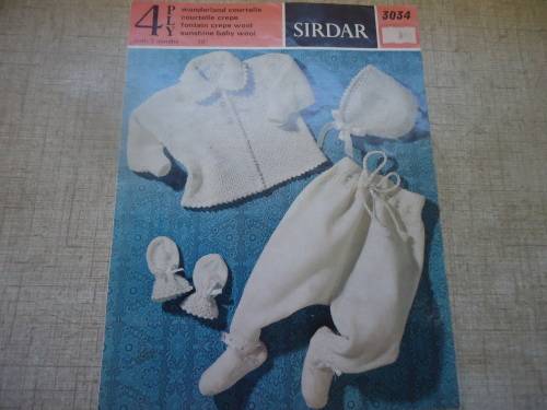 SIDAR#3034 GIRL'S PRAM SET - TO FIT BIRTH - 3 MONTHS - 18"