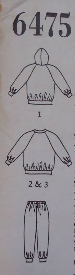 NEW LOOK PATTERNS 6475 KIDS HOODIE & TRACKSUITS TEN SIZES IN ONE 3 - 12 SEE DESCRIPTION