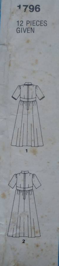STYLE PATTERNS 1796 GIRL'S BRIDESMAID DRESS SIZE 10 YEARS  BREAST 73 CM COMPLETE
