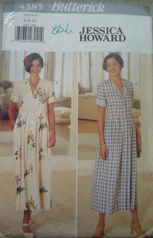 BUTTERICK  PATTERN 4385  LOOSE FITTING DRESS  SIZE 12-14-16 COMPLETE
