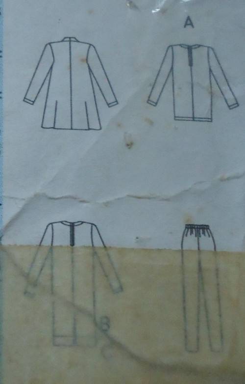 BUTTERICK  PATTERN 6605 JACKET, DRESS, TOP & PANTS  SIZE 12+14+16 MISSING SEWING INSTRUCTIONS PG 1-2