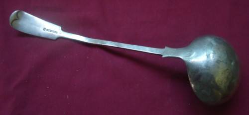 VERY LARGE ESPN SILVER SERVING SOUP SPOON