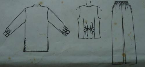 McCALL'S PATTERN 6952 UNLINED VEST, SHIRT & PANTS SIZE F = 16 + 18 + 20 COMPLETE