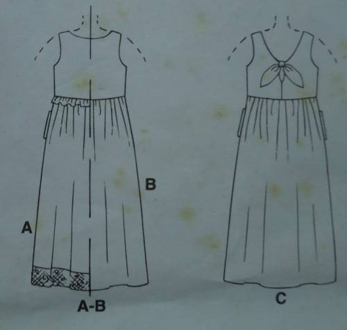 McCALL'S PATTERN 9373  HIGH WAISTED SLEEVELESS DRESS SIZE X LARGE = 20 + 22 COMPLETE