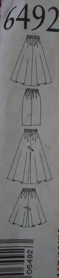 NEW LOOK PATTERNS 6492 SKIRT, SPLIT SKIRT & CULOTTES   SEVEN SIZES IN ONE 8 - 20 COMPLETE