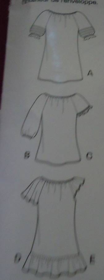 NEW LOOK PATTERNS 6809 SUMMER GYPSY BLOUSES SIX SIZES IN ONE 6 - 16 COMPLETE