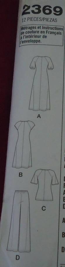SIMPLICITY PATTERNS 2369 KNIT DRESS, TUNIC &P ANTS  SIZE U5 16 - 24 COMPLETE