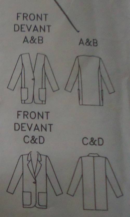 BUTTERICK PATTERN 5855  SET OF JACKETS  SIZE 14 + 16 + 18 COMPLETE & UNCUT