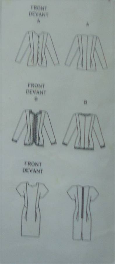 VOGUE PATTERN 8185  STUNNING JACKET &  DRESS SIZE 12 + 14 + 16 COMPLETE & UNCUT