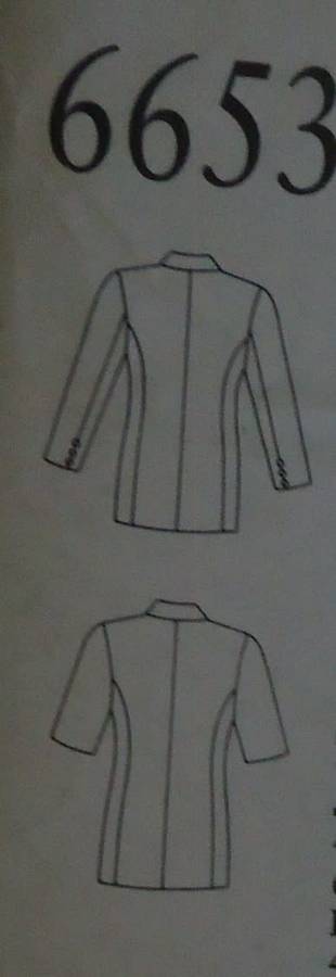 NEW LOOK PATTERNS 6653-6 SIZES IN ONE JACKET  SIZES 8 - 18 COMPLETE - UNCUT-F/FOLDED