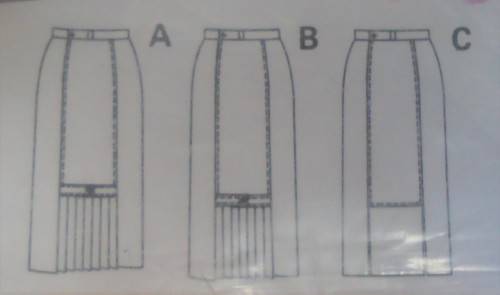 BURDA 6176 PENCIL SKIRT WITH PLEATS SIZES 10 - 42 COMPLETE-UNCUT-F/FOLDED