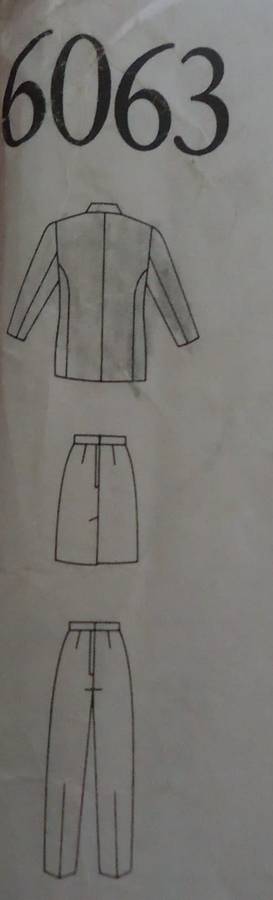NEW LOOK PATTERNS 6063 -6 SIZES IN ONE -JACKET-SKIRT-PANTS  SIZES 8 - 18 - COMPLETE