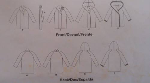 McCALL'S PATTERN M4975 UNLINED & LINED JACKETS & FLOWER  SIZE XY S-M-L (8 - 18) COMPLETE