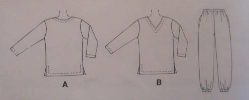McCALL'S PATTERN 8467 KIDS TOPS & PULL ON PANTS SIZE MEDIUM = 5 - 6 YEARS COMPLETE