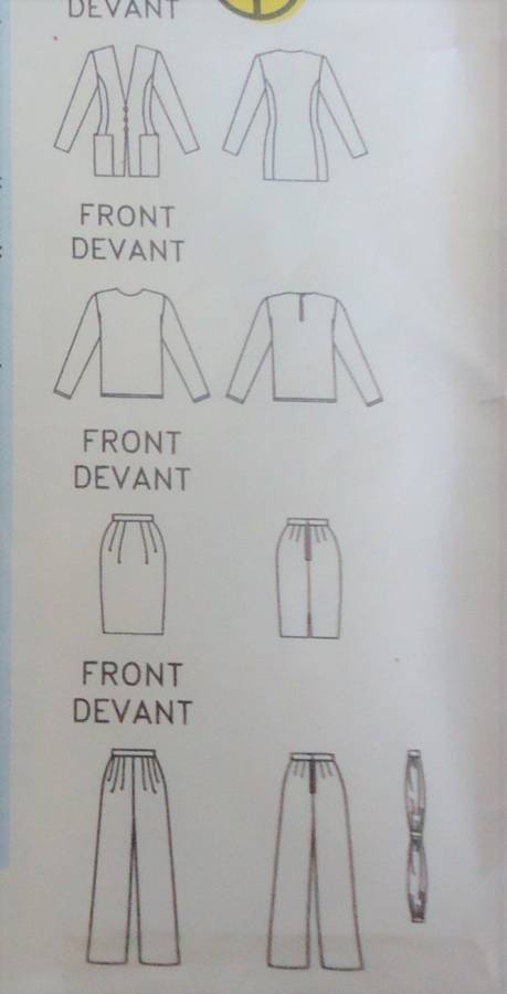 BUTTERICK  PATTERN 3019  JACKET-TOP-SKIRT- BELT SIZE 14-16-18 COMPLETE