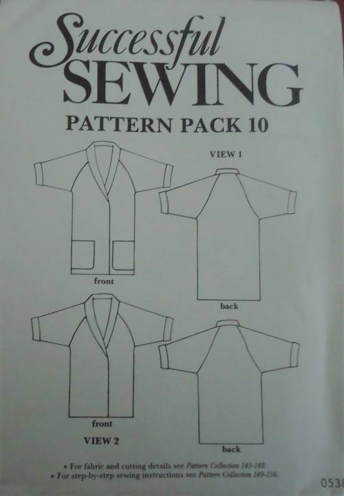 SUCCESSFUL SEWING  PATTERN PACK 10 WARM COAT IN TWO LENGTHS  SIZE 8 - 18