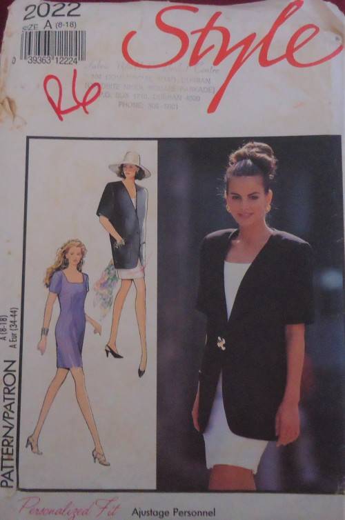 STYLE PATTERNS 2022 JACKET & DRESS  SIZE A  8 - 18  COMPLETE - SEE LISTING
