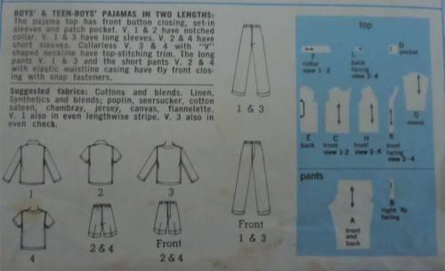 SIMPLICITY PATTERN 6076 BOY'S PJS SIZE 4 YEARS SEE LISTING