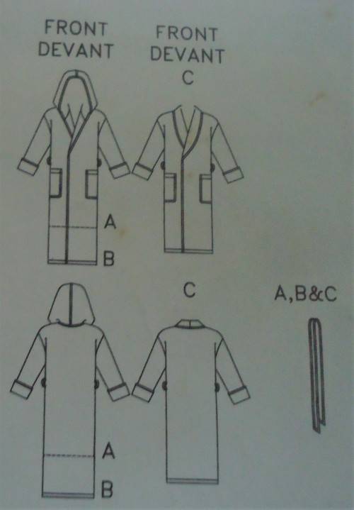 BUTTERICK PATTERN 5734 KIDS HOODED ROBE & ROBE ONE SIZE 4-6-7-8-10-12-14 YEARS COMPLETE & UNCUT