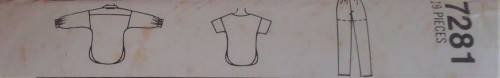 SIMPLICITY PATTERNS 7281 SHIRT-TOP-PULL ON PANTS SIZE H  6 + 8 + 10  COMPLETE