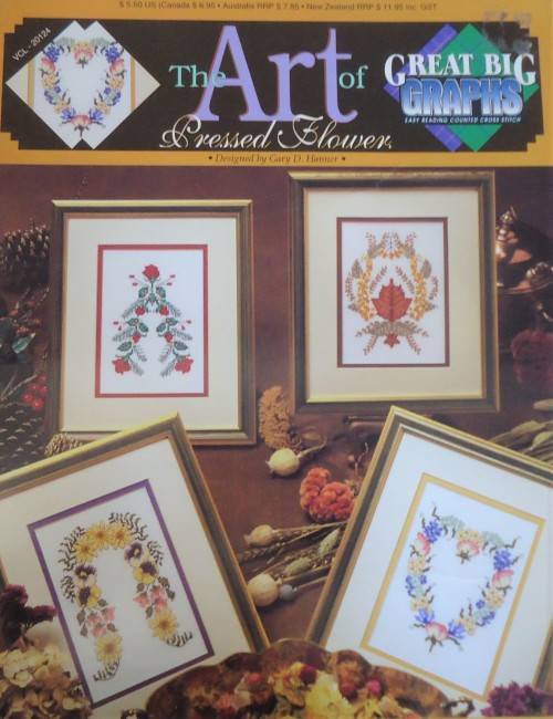 THE ART OF PRESSED FLOWERS - CROSS STITCH PATTERN BY GREAT BIG GRAPHICS