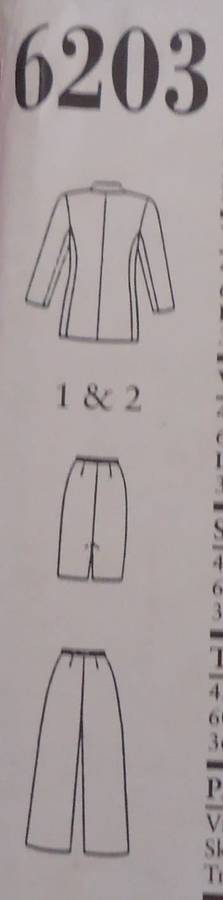 NEW LOOK PATTERNS 6203 JACKET, SKIRT & PANTS SIZES 8 - 18 COMPLETE-UNCUT-FACTORY FOLDED