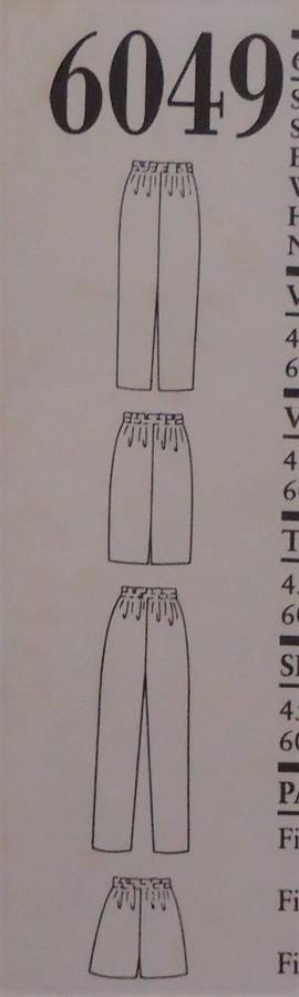 NEW LOOK PATTERNS 6049 - 6 SIZES IN ONE SKIRT-SHORTS-PANTS  8 - 18 -COMPLETE