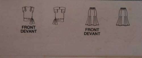 BUTTERICK 6390 TOP & SKIRT SIZE A 6-8-10-12-14 COMPLETE