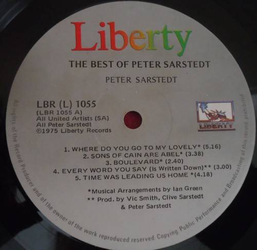 THE BEST OF PETER STARSTEDT - 1975 LIBERTY VINYL LP - LBR (L) 1055