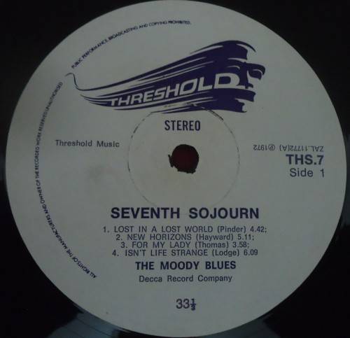 THE MOODY BLUES - SEVENTH SOJOURN - UK ISSUE 1972 THRESHOLD GATEFOLD VINYL LP -THS.7 - VERY CLEAN