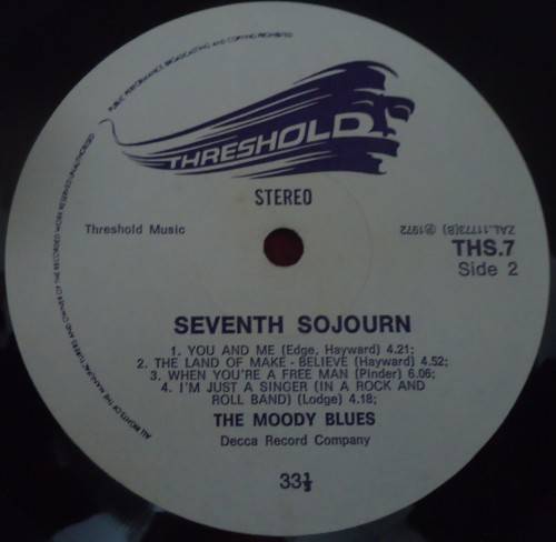 THE MOODY BLUES - SEVENTH SOJOURN - UK ISSUE 1972 THRESHOLD GATEFOLD VINYL LP -THS.7 - VERY CLEAN