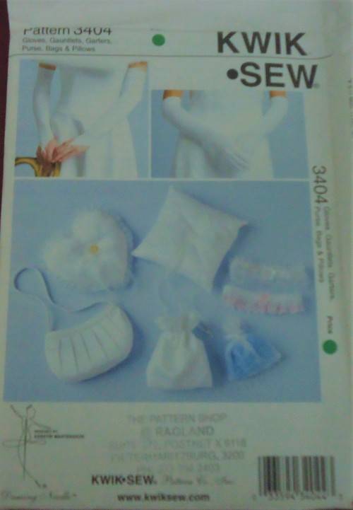 KWIK SEW  PATTERNS 3404 BRIDAL ACCESSORIES-ONE SIZE-COMPLETE-UNCUT-F/FOLDE