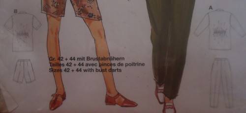 BURDA PATTERN 4308 JACKET-PANTS-SHORTS SIZES  8 + 10 +12 + 14 + 16 + 18 - COMPLETE