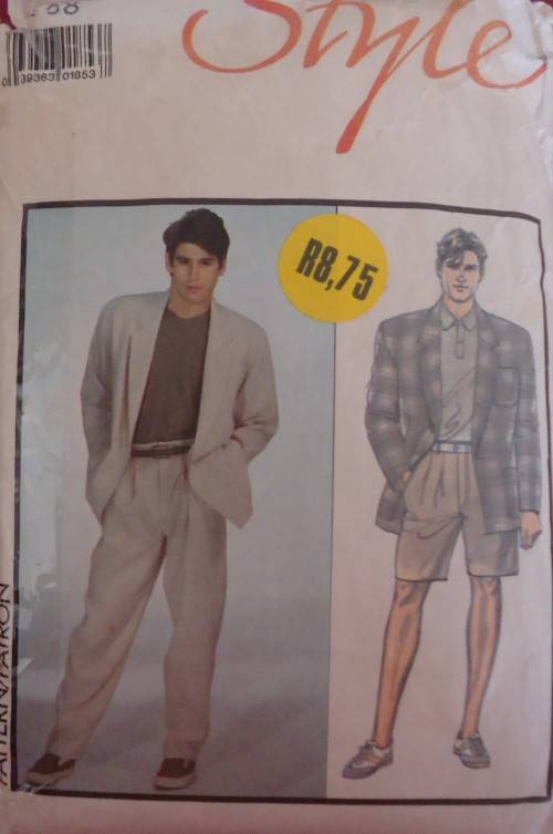 STYLE PATTERNS 1068 MEN'S JACKET-PANTS-SHORTS SIZE 38" COMPLETE