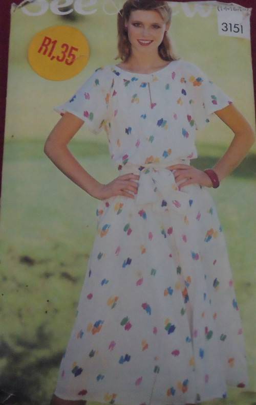 BUTTERICK 3151 DRESS & BELT SIZE14-16-18 COMPLETE