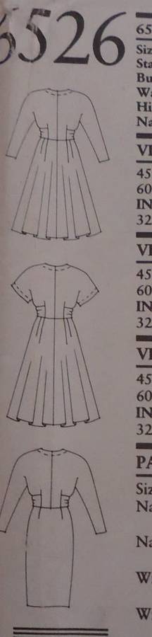 NEW LOOK PATTERNS 6526 BUTTON FRONT DRESS SIZE 6 - 18 - COMPLETE-UNCUT-F/FOLDED