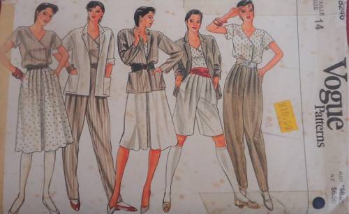 VOGUE 8246 JACKET-SKIRT-PANTS-SHORTS TOP  SIZE 16 COMPLETE