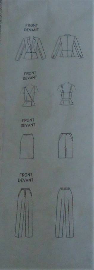 VOGUE 2641 DKNY JACKET-TOP-SKIRT-PANTS SIZE 18-20-22  COMPLETE & UNCUT