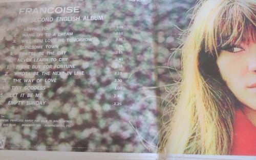 FRANCOISE HARDY - FRANCOISE THE SECOND ALBUM -1968 WRC VINYL GATEFOLD LP ORR 6024