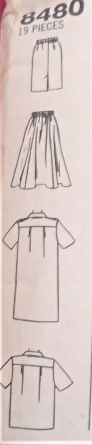 SIMPLICITY 8480 PULLON PANTS-COAT/DRESS OR SHIRT SIZE H6-8-10  COMPLETE