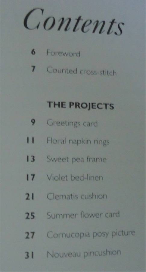 THE CROSS-STITCH TREASURY - FLOWERS - 36 PAGE HARDOVER BOOK