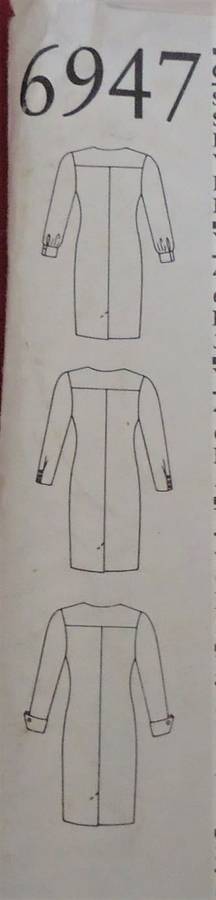 NEW LOOK PATTERN 6947 FRONT BUTTON DRESS -6 SIZES IN ONE 8-18 COMPLETE