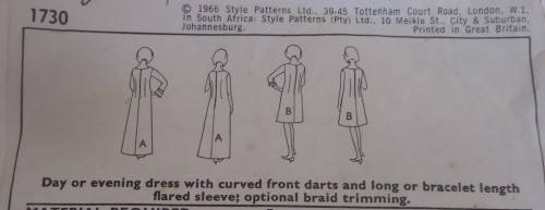 VINTAGE STYLE 1730 DAY OR EVENING DRESS SIZE  BUST 32" COMPLETE