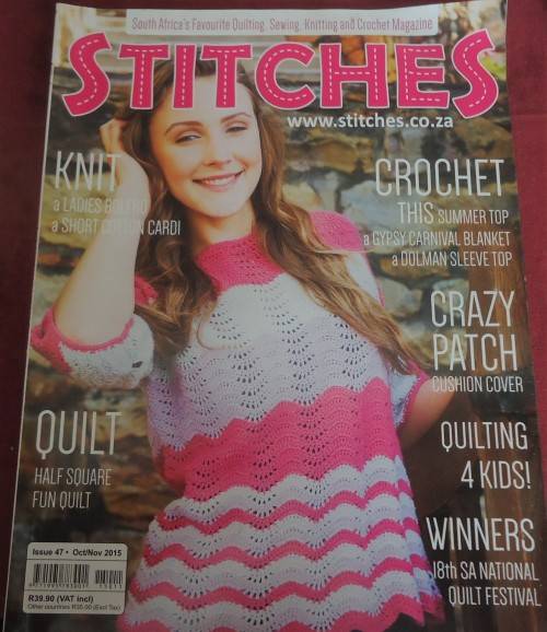 STITCHES MAGAZINE` ISSUE47 OCTOBER/NOVEMBER 2015 84 A4 PAGES WITH  PATTERNS