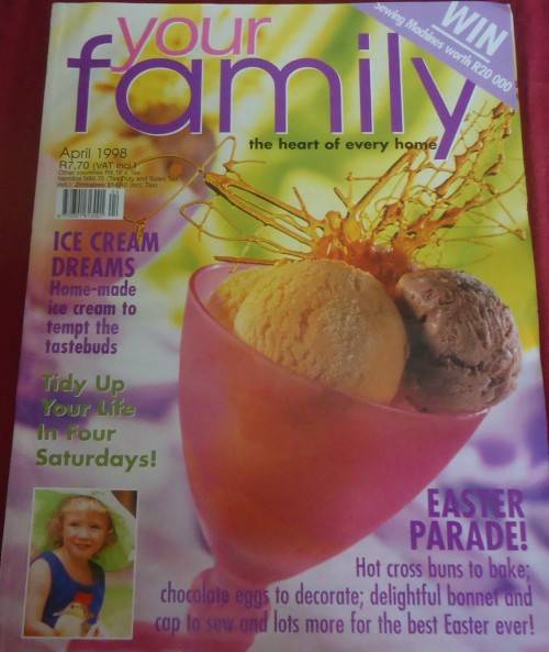 YOUR FAMILY APRIL 1998 WITH PULLOVER PATTERNS - SEE CONTENTS IN LISTING