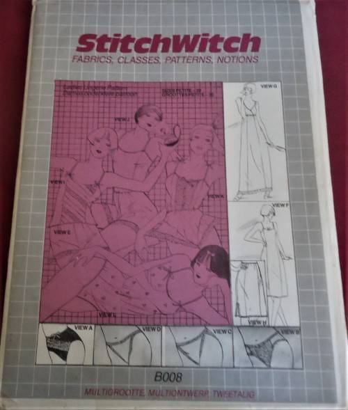 STITCHWITCH B008 LADIES LINGERIE PATTERN SIZE 6 - 20