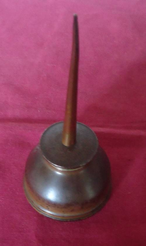 PERFECT - LARGE COPPER COLOUR SINGER OIL CAN
